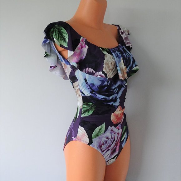 La Blanca Boom Off Shoulder One Piece Swimsuit NWT - Picture 2 of 4